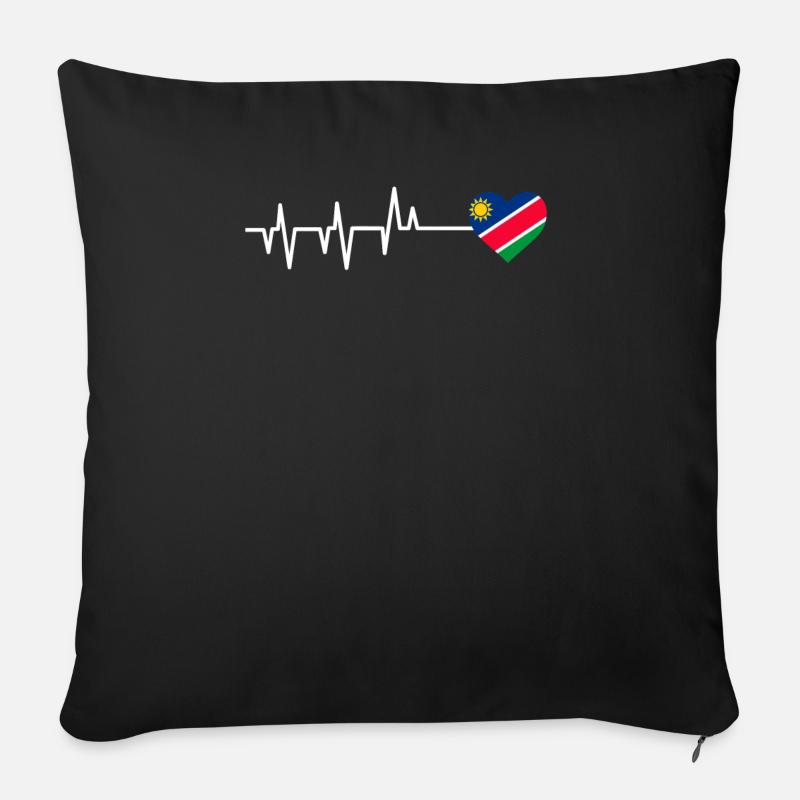 Namibia - Sofakissenbezug 45 x 45 cm - Schwarz