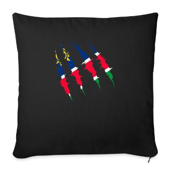 Namibie - Housse de coussin décorative 45 x 45 cm - noir - Devant