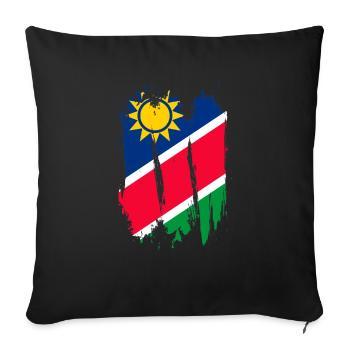 Namibia - Sofa pillowcase 17,3'' x 17,3'' (45 x 45 cm) - black - Front