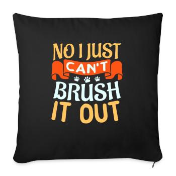 Toilettage pour chiens pour un toiletteur pour chiens - Housse de coussin décorative 45 x 45 cm - noir - Devant