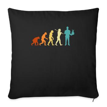 Magier Evolution Magie Zauberei - Sofakissenbezug 45 x 45 cm - Schwarz - Vorne