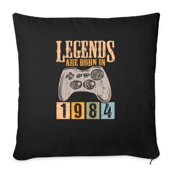 Birthday 1984 84 Gaming Retro Vintage Gift - Sofa pillowcase 17,3'' x 17,3'' (45 x 45 cm) - black - Front