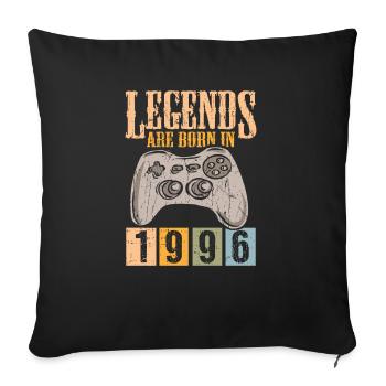 Birthday 1996 96 Gaming Retro Vintage Gift - Sofa pillowcase 17,3'' x 17,3'' (45 x 45 cm) - black - Front