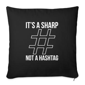 # C’est un piano cadeau de pianiste pointu - Housse de coussin décorative 45 x 45 cm - noir - Devant