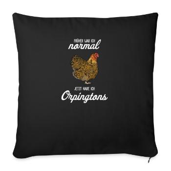 Orpington Chicken I Chicken Egg Rooster Motif for - Sofa pillowcase 17,3'' x 17,3'' (45 x 45 cm) - black - Front