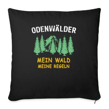 Odenwald Odenwaelder Odenwälder - Sofakissenbezug 45 x 45 cm - Schwarz - Vorne