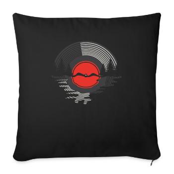 Vinyl Record Sunset Classic Music Player - Sofakissenbezug 45 x 45 cm - Schwarz - Vorne