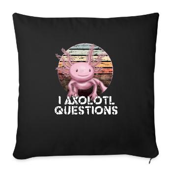 Axolotl Kawaii Lustige Mexikanische Axolotl - Sofakissenbezug 45 x 45 cm - Schwarz - Vorne