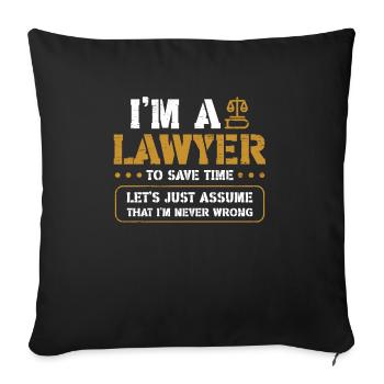 Faculté de droit & Avocat Je suis avocat Avocat Juridique - Housse de coussin décorative 45 x 45 cm - noir - Devant