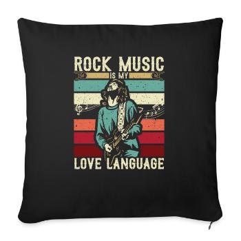 Guitare électrique Guitariste Rock Amateurs de musique - Housse de coussin décorative 45 x 45 cm - noir - Devant