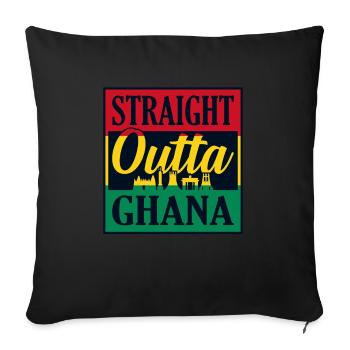 Ghana - Sofa pillowcase 17,3'' x 17,3'' (45 x 45 cm) - black - Front