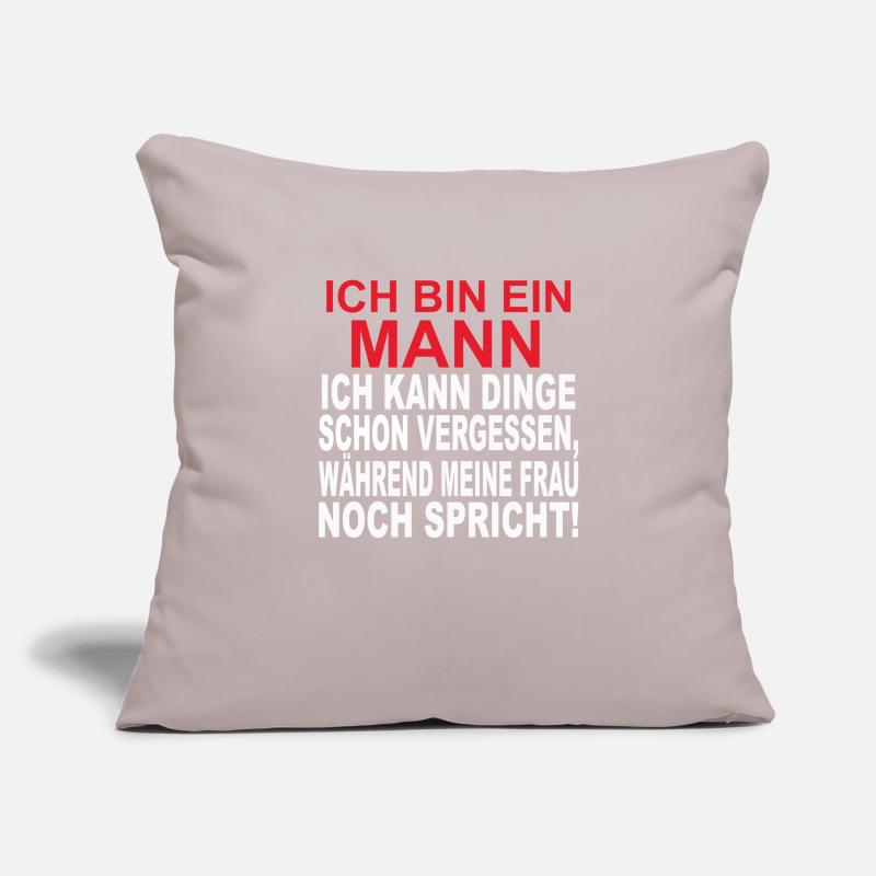 Ich bin ein Mann. Sofakissenbezug 45 x 45 cm