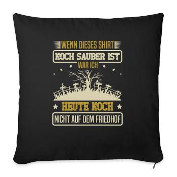 Leichenbestatter Bestattung Totengräber Bestatter - Sofakissenbezug 45 x 45 cm - Schwarz - Vorne