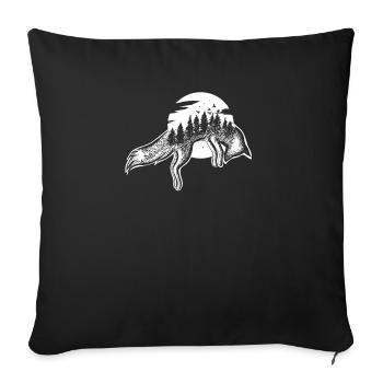 Fox I Driver Hunter Predator Hunting Motif for - Sofa pillowcase 17,3'' x 17,3'' (45 x 45 cm) - black - Front