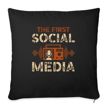 Amateur Radio Ham Radio Operator - Sofa pillowcase 17,3'' x 17,3'' (45 x 45 cm) - black - Front