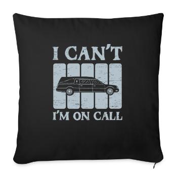 Mortician Funeral Director Embalmer - Sofa pillowcase 17,3'' x 17,3'' (45 x 45 cm) - black - Front