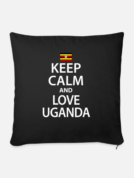 Uganda - Sofakissenbezug 45 x 45 cm - Schwarz