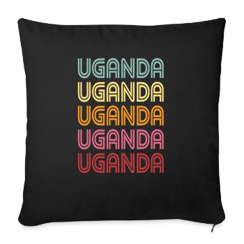 Uganda - Sofa pillowcase 17,3'' x 17,3'' (45 x 45 cm) - black - Front
