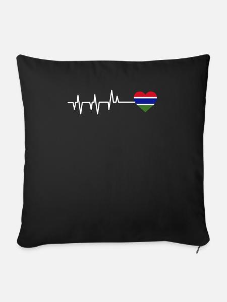 Gambia - Sofakissenbezug 45 x 45 cm - Schwarz