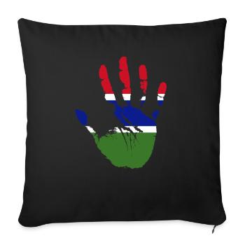 Gambie - Housse de coussin décorative 45 x 45 cm - noir - Devant