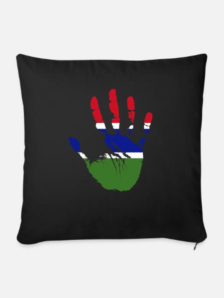 Gambia - Sofakissenbezug 45 x 45 cm - Schwarz