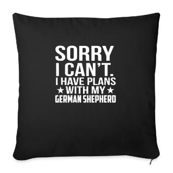 Berger allemand - Housse de coussin décorative 45 x 45 cm - noir - Devant