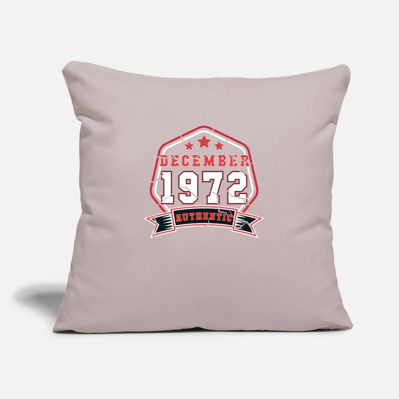 Né en décembre 1972 Retro Housse de coussin décorative 45 x 45 cm