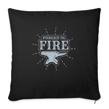 Blacksmith Forged In Fire - Sofa pillowcase 17,3'' x 17,3'' (45 x 45 cm) - black - Front
