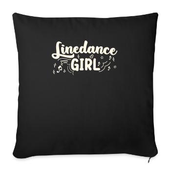 Rodeo Western Linedance Girl - Sofa pillowcase 17,3'' x 17,3'' (45 x 45 cm) - black - Front
