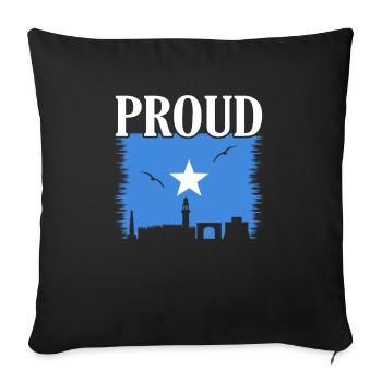 Somalia - Sofakissenbezug 45 x 45 cm - Schwarz - Vorne