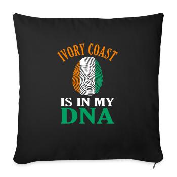 Ivory Coast - Sofa pillowcase 17,3'' x 17,3'' (45 x 45 cm) - black - Front