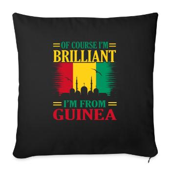 Guinée - Housse de coussin décorative 45 x 45 cm - noir - Devant