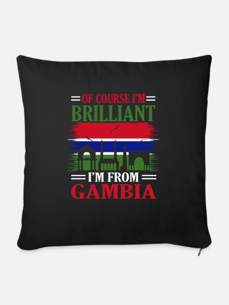 Gambia - Sofakissenbezug 45 x 45 cm - Schwarz
