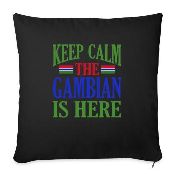 Gambie - Housse de coussin décorative 45 x 45 cm - noir - Devant
