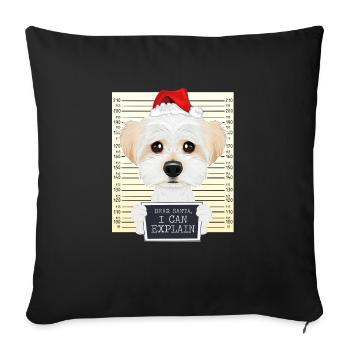 Dear Santa I Can Explain Maltese Christmas - Sofa pillowcase 17,3'' x 17,3'' (45 x 45 cm) - black - Front