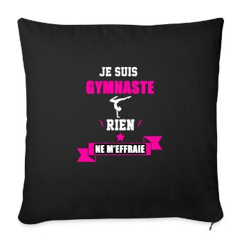 gymnaste Rien ne m'effraie - Housse de coussin décorative 45 x 45 cm - noir - Devant