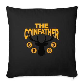 Noël que je souhaite pour Bitcoin - Housse de coussin décorative 45 x 45 cm - noir - Devant