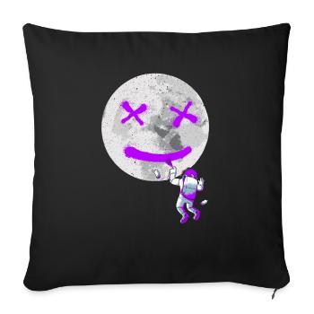 Graffiti Astronaut Spray Paint Street Art Drawing - Sofa pillowcase 17,3'' x 17,3'' (45 x 45 cm) - black - Front