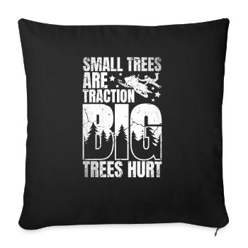 Snowmobile for a Snowmobile rider - Sofa pillowcase 17,3'' x 17,3'' (45 x 45 cm) - black - Front