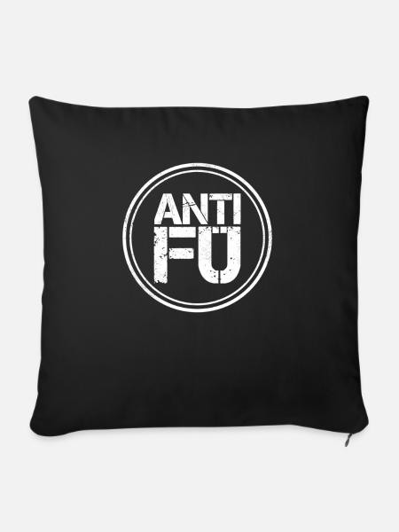 Nürnberg Anti FÜ Ultras - Sofakissenbezug 45 x 45 cm - Schwarz
