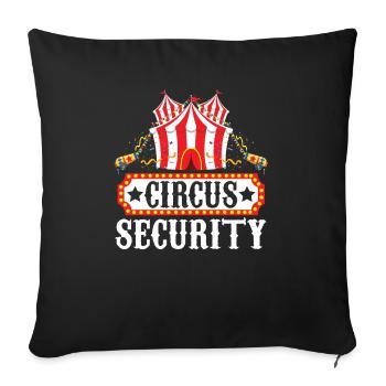 Circus Security Circus Event Staff Carnival - Sofa pillowcase 17,3'' x 17,3'' (45 x 45 cm) - black - Front