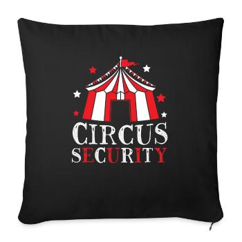 Circus Security Circus Event Staff Carnival - Sofa pillowcase 17,3'' x 17,3'' (45 x 45 cm) - black - Front