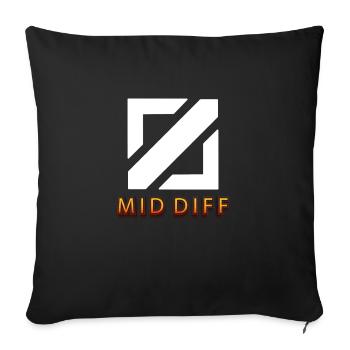 mid diff tilter tilted gaming - Sofa pillowcase 17,3'' x 17,3'' (45 x 45 cm) - black - Front