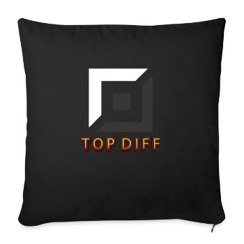 top diff tilter tilted gaming - Sofa pillowcase 17,3'' x 17,3'' (45 x 45 cm) - black - Front
