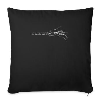 Tug-of-war Gift Team Team - Sofa pillowcase 17,3'' x 17,3'' (45 x 45 cm) - black - Front