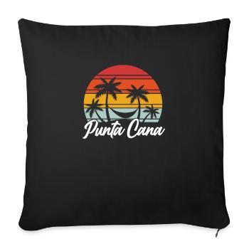 Punta Cana Dominican Republic Holidays - Sofa pillowcase 17,3'' x 17,3'' (45 x 45 cm) - black - Front