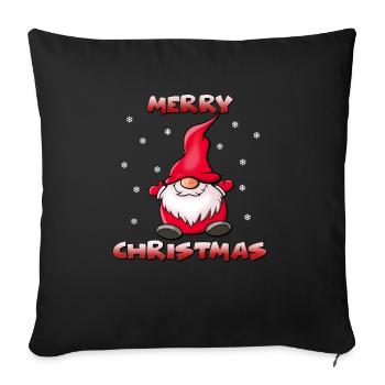 Merry Christmas Wichtel - Sofa pillowcase 17,3'' x 17,3'' (45 x 45 cm) - black - Front