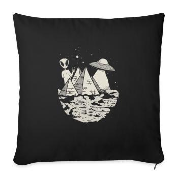 Ancient astronaut design for an alien theorate - Sofa pillowcase 17,3'' x 17,3'' (45 x 45 cm) - black - Front