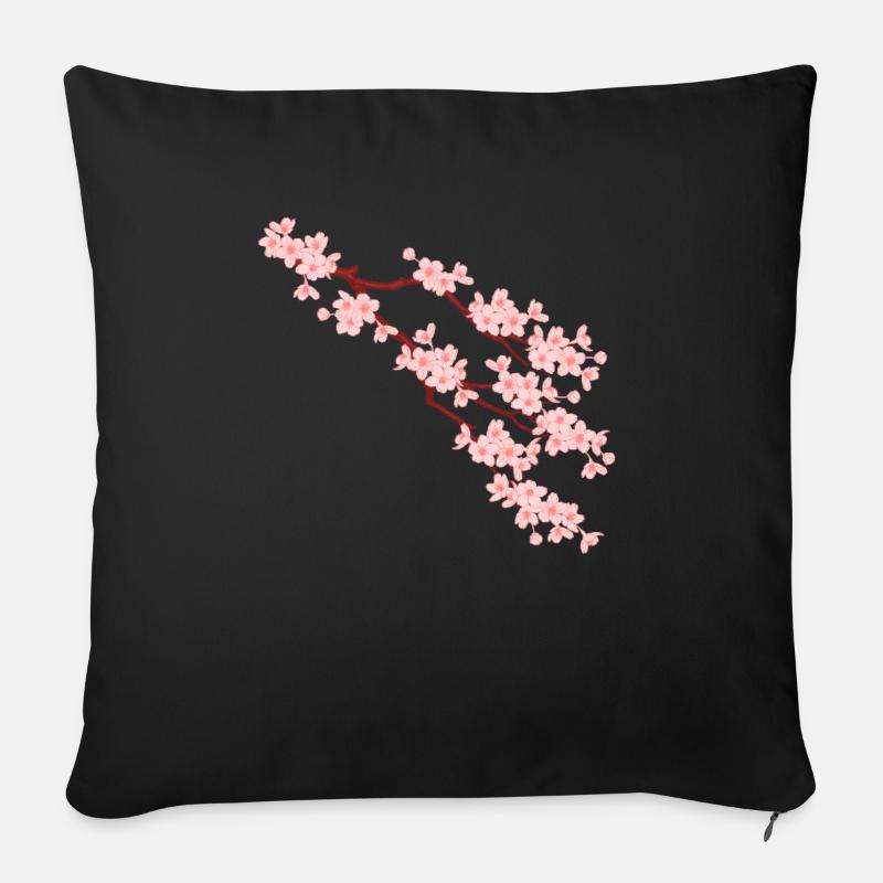 sakura - Sofakissenbezug 45 x 45 cm - Schwarz