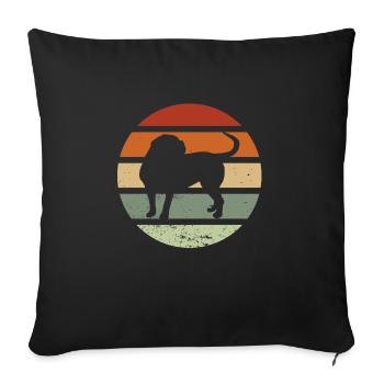 Continental Bulldog Retro Colorbull Dog Vintage - Sofa pillowcase 17,3'' x 17,3'' (45 x 45 cm) - black - Front